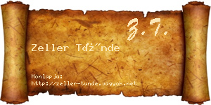 Zeller Tünde névjegykártya